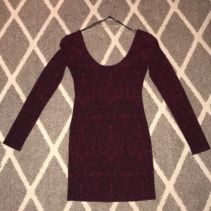 Women’s Long Sleeve Small Fitted Mini Dress